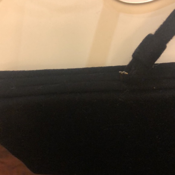 L&M Rectangular black fabric (wool?) purse with gold accent opener - Picture 7 of 9